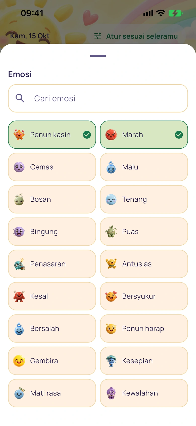 Pemilih emosi Moodlo