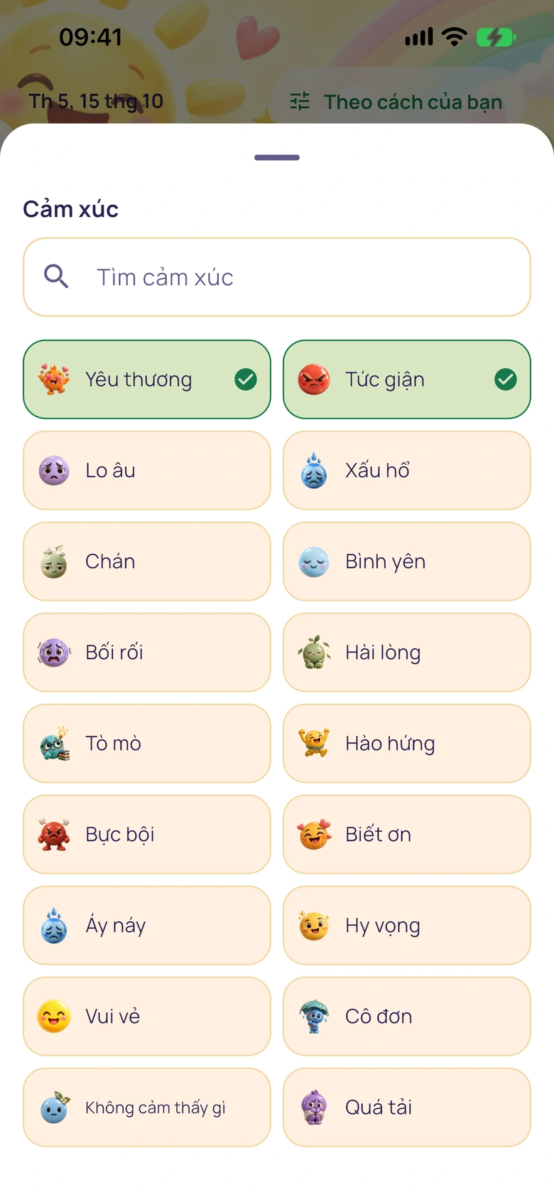 Bộ chọn cảm xúc Moodlo