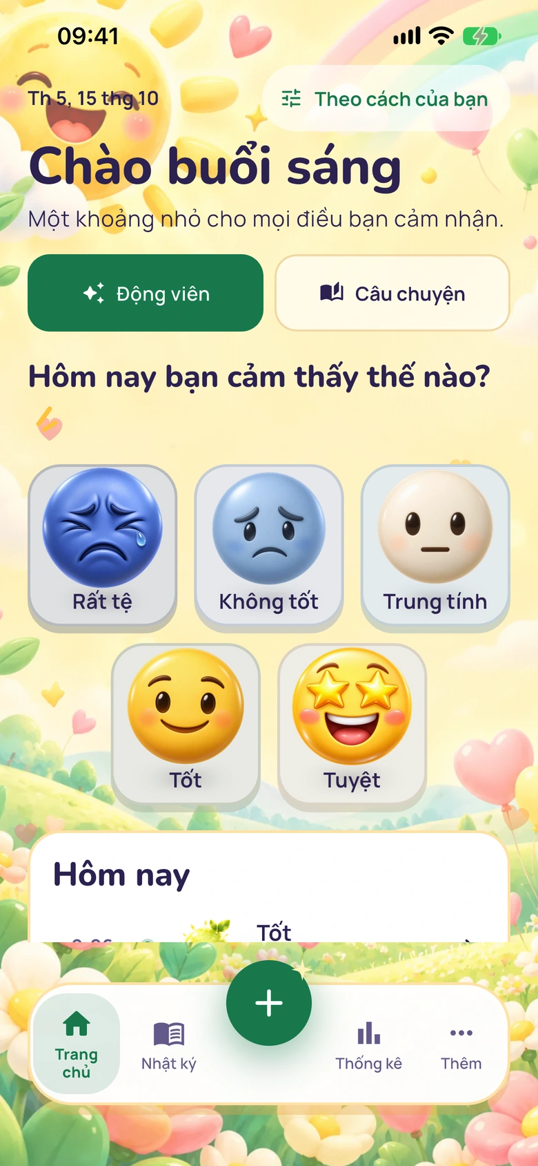 Màn hình chính Moodlo